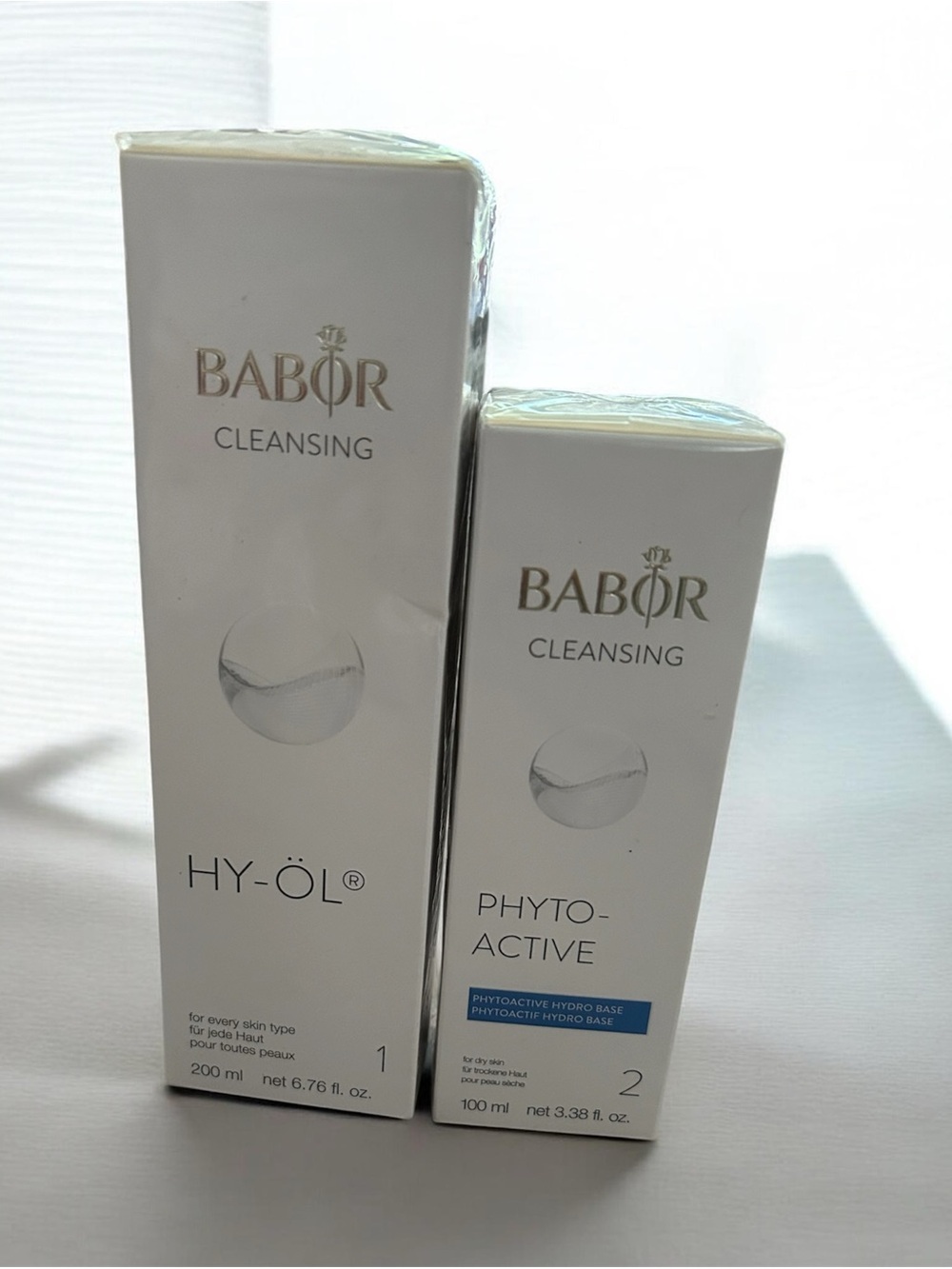 BABOR Cleansing Duo — Hy-Öl & Phyto-Active in White